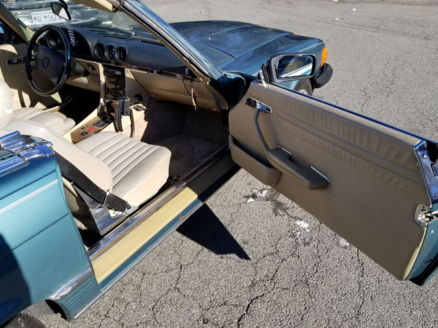 1988 PETROL BLUE GREEN METALLIC Mercedes-Benz SL-Class CONVERTIBLE