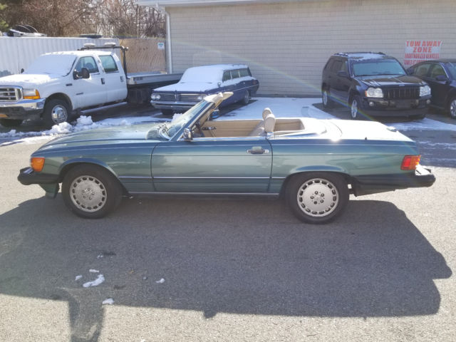 1988 PETROL BLUE GREEN METALLIC Mercedes-Benz SL-Class CONVERTIBLE