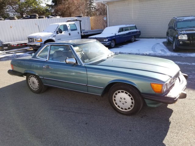 1988 PETROL BLUE GREEN METALLIC Mercedes-Benz SL-Class CONVERTIBLE