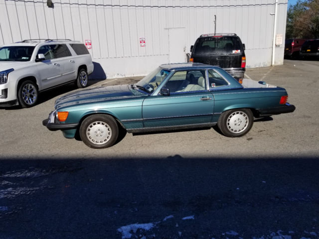 1988 PETROL BLUE GREEN METALLIC Mercedes-Benz SL-Class CONVERTIBLE