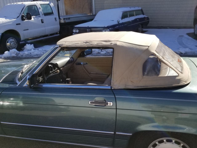 1988 PETROL BLUE GREEN METALLIC Mercedes-Benz SL-Class CONVERTIBLE