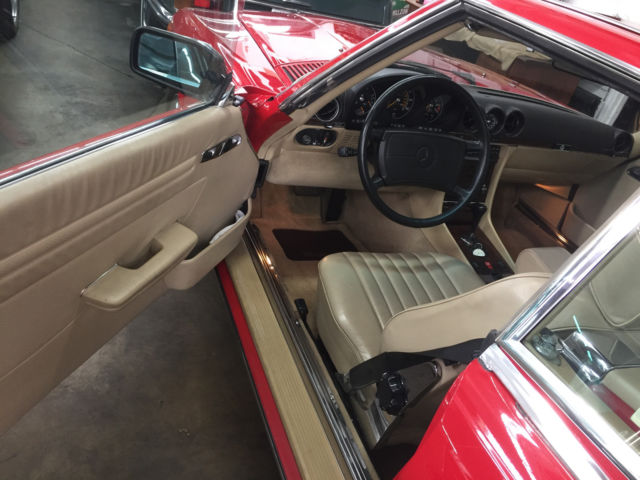 1988 Red Mercedes-Benz SL-Class Convertible