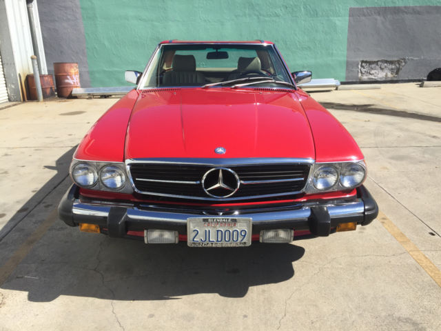 1988 Red Mercedes-Benz SL-Class Convertible