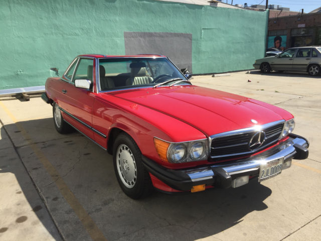 1988 Red Mercedes-Benz SL-Class Convertible