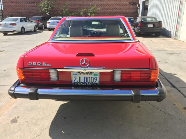 1988 Red Mercedes-Benz SL-Class Convertible