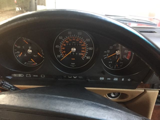 1989 Red Mercedes-Benz SL-Class Convertible