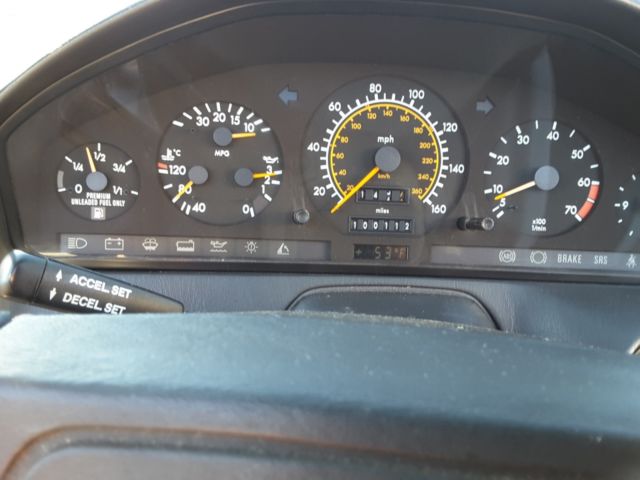 1990 Black Mercedes-Benz 500-Series Convertible