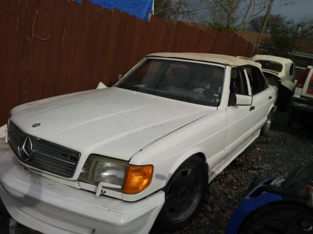 1989 White Mercedes-Benz S-Class Convertible