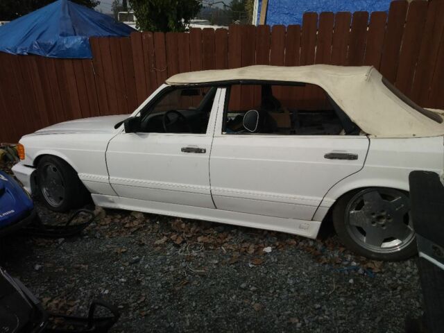 1989 White Mercedes-Benz S-Class Convertible