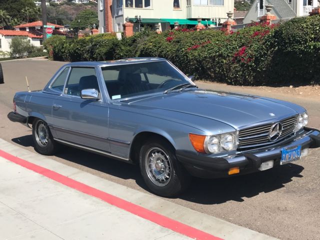 1985 Blue Mercedes-Benz 300-Series Convertible and Hardtop