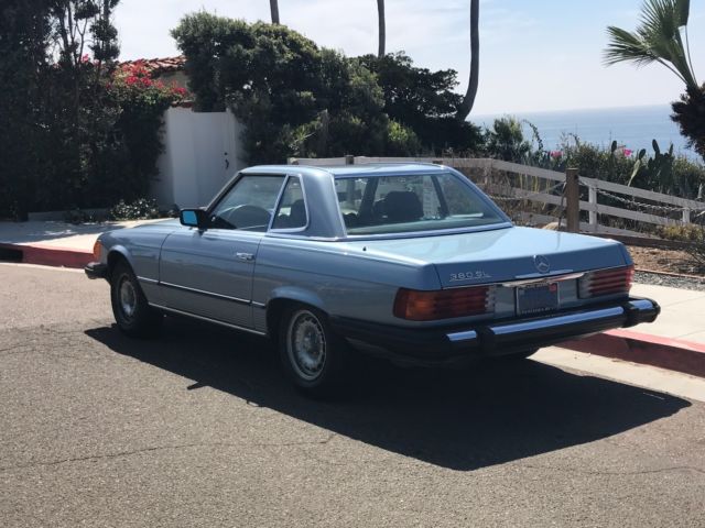 1985 Blue Mercedes-Benz 300-Series Convertible and Hardtop