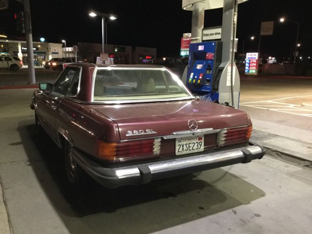 1981 Gold Mercedes-Benz SL-Class Convertible