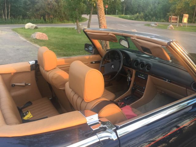 1983 Blue Mercedes-Benz SL-Class Convertible