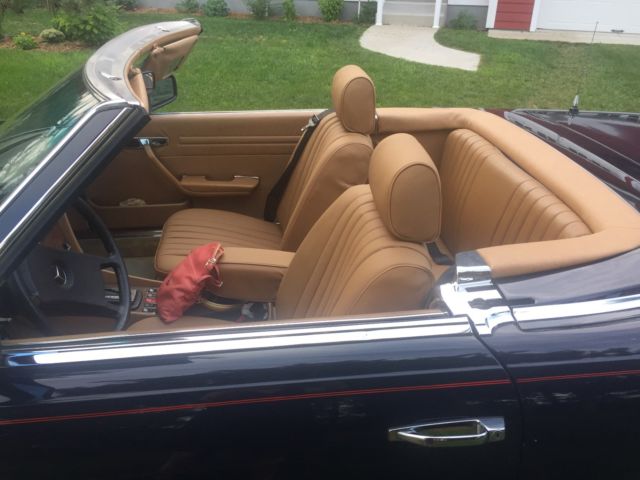 1983 Blue Mercedes-Benz SL-Class Convertible