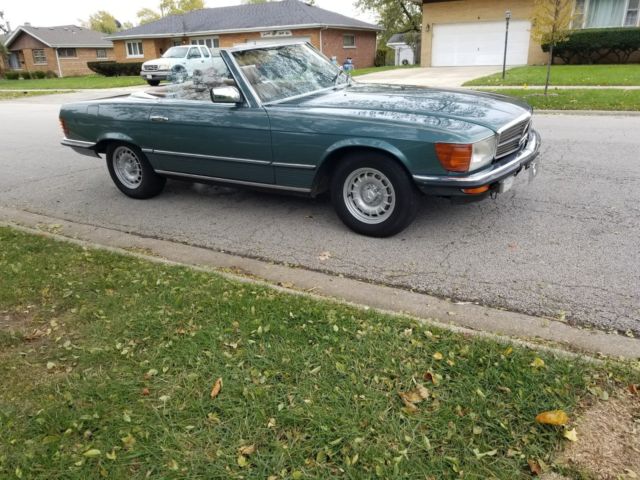 1985 Green Mercedes-Benz SL-Class Convertible