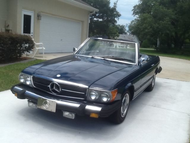 1975 Blue Mercedes-Benz SL-Class Convertible