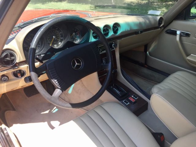 1979 British Red Mercedes-Benz 400-Series Convertible