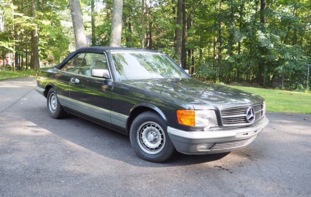 1985 Black Mercedes-Benz 500-Series Convertible
