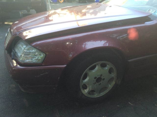 1992 Burgundy Mercedes-Benz SL-Class Convertible