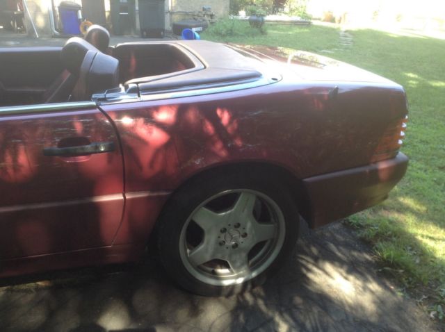 1992 Burgundy Mercedes-Benz SL-Class Convertible