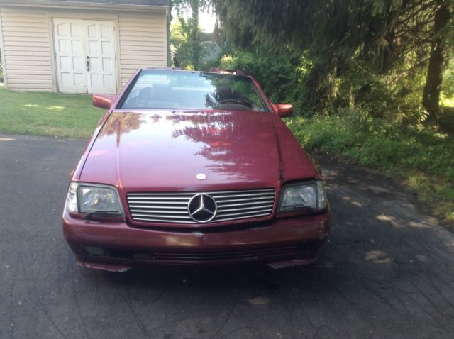 1992 Burgundy Mercedes-Benz SL-Class Convertible