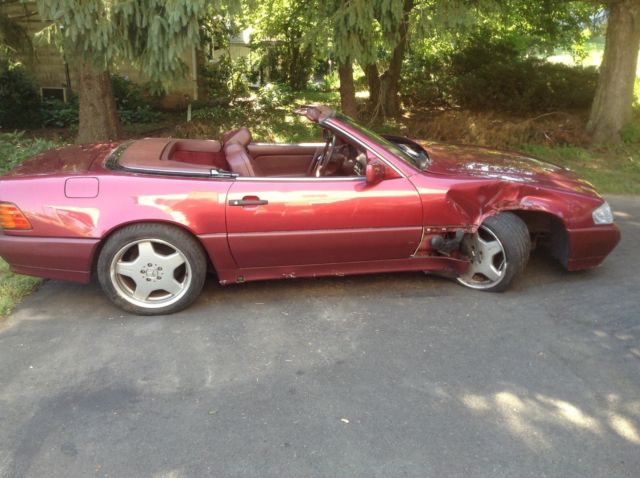 1992 Burgundy Mercedes-Benz SL-Class Convertible