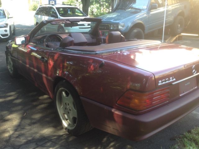 1992 Burgundy Mercedes-Benz SL-Class Convertible