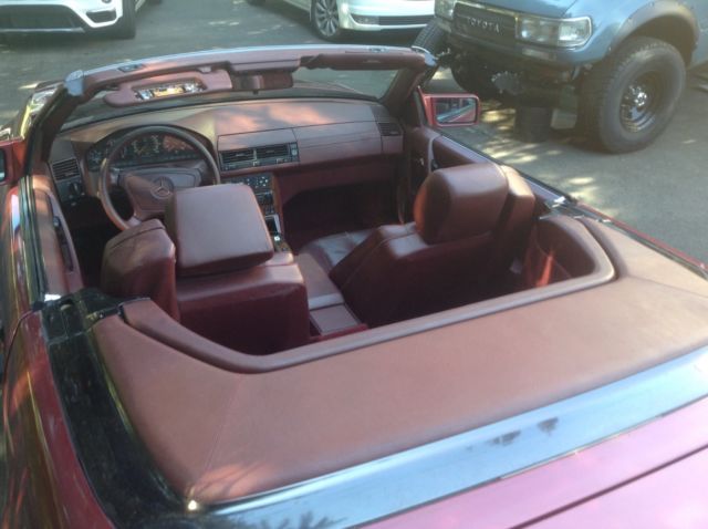 1992 Burgundy Mercedes-Benz SL-Class Convertible