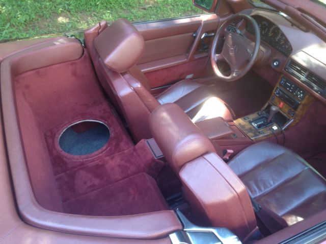1992 Burgundy Mercedes-Benz SL-Class Convertible