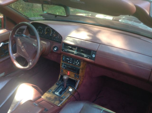 1992 Burgundy Mercedes-Benz SL-Class Convertible