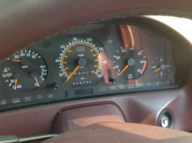 1992 Burgundy Mercedes-Benz SL-Class Convertible