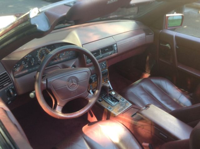 1992 Burgundy Mercedes-Benz SL-Class Convertible