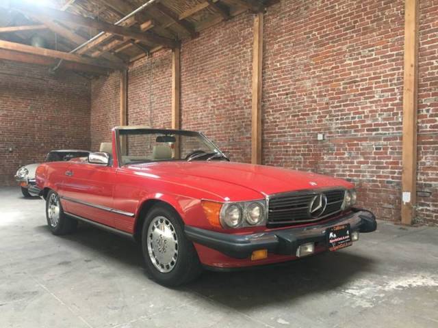 1989 Signal Red Mercedes-Benz SL-Class Convertible