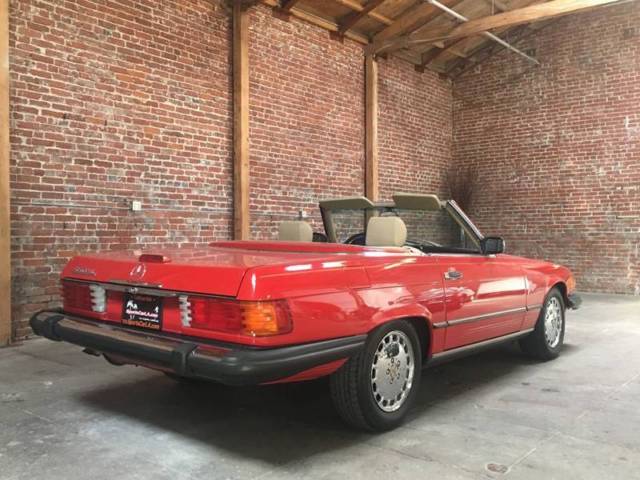 1989 Signal Red Mercedes-Benz SL-Class Convertible
