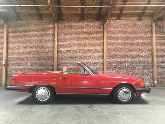 1989 Signal Red Mercedes-Benz SL-Class Convertible