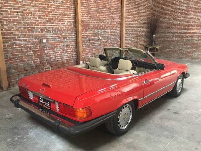 1989 Signal Red Mercedes-Benz SL-Class Convertible