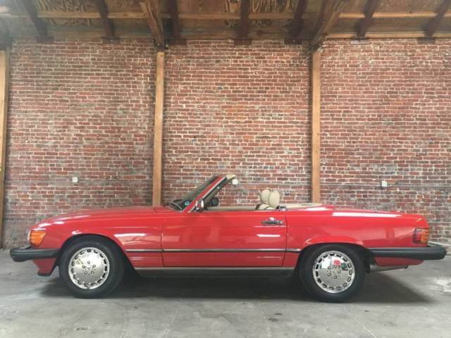 1989 Signal Red Mercedes-Benz SL-Class Convertible