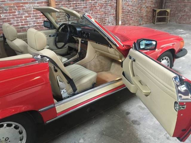 1989 Signal Red Mercedes-Benz SL-Class Convertible