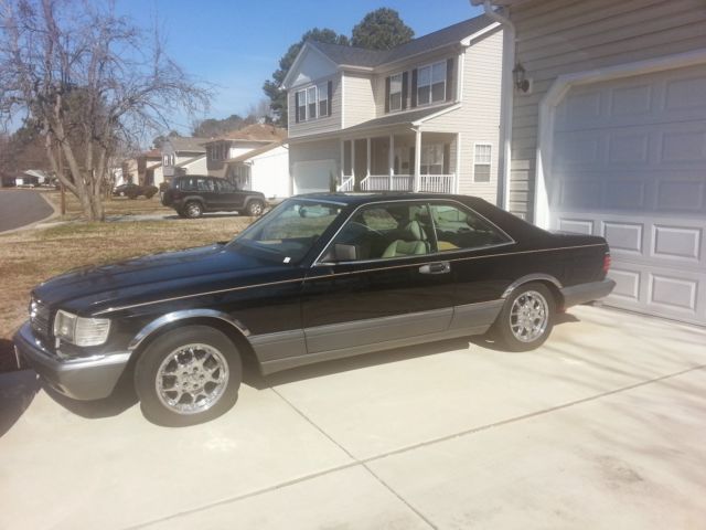 1990 Black Mercedes-Benz S-Class Coupe