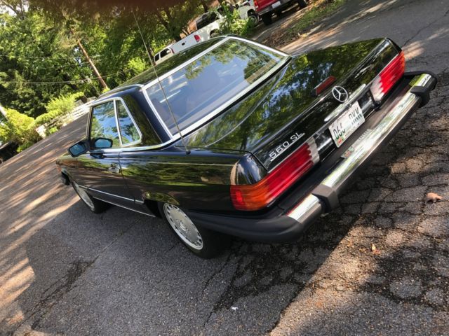 1988 Black Mercedes-Benz SL-Class Convertible