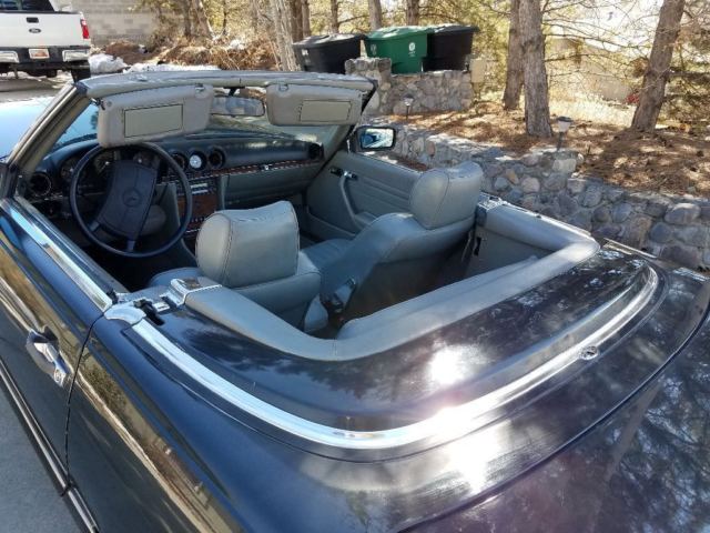 1988 Dark Gray Charcoal Metalic Mercedes-Benz SL-Class Convertible