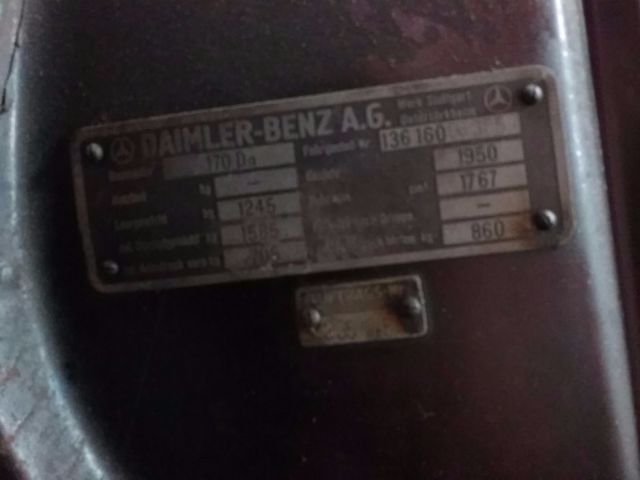 1950 Black Mercedes-Benz 170Da 4 door