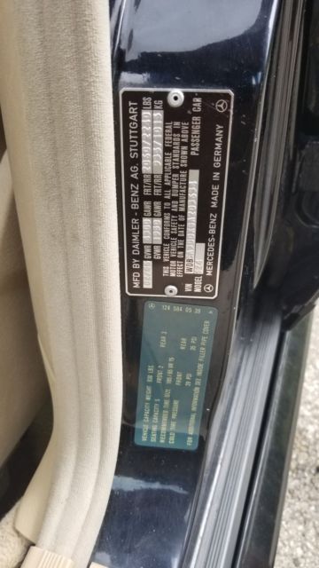 1986 Black Mercedes-Benz E-Class Sedan