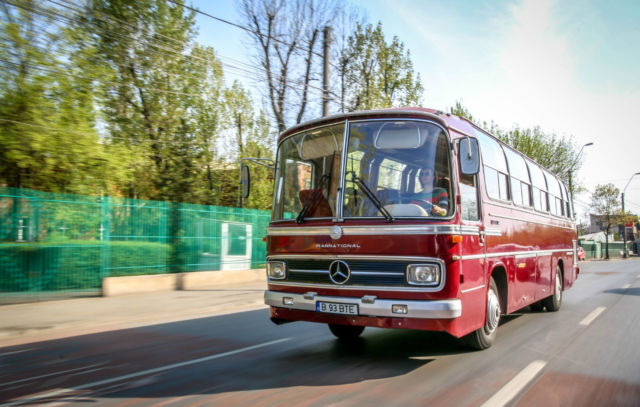 1973 Burgundy Mercedes-Benz O302 Coach
