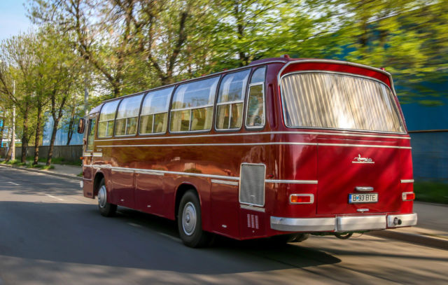 1973 Burgundy Mercedes-Benz O302 Coach