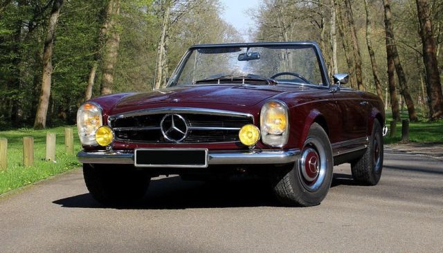 1965 Burgundy Mercedes-Benz SL-Class Convertible