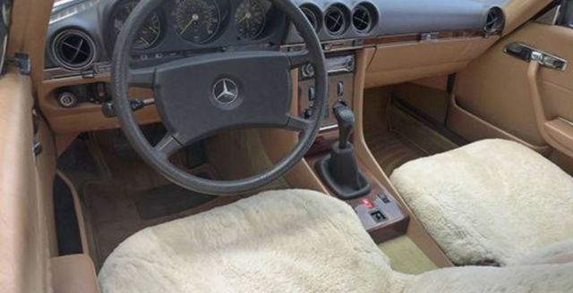 1985 Blue Mercedes-Benz SL-Class Convertible