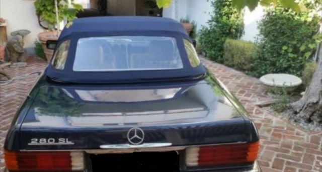 1985 Blue Mercedes-Benz SL-Class Convertible