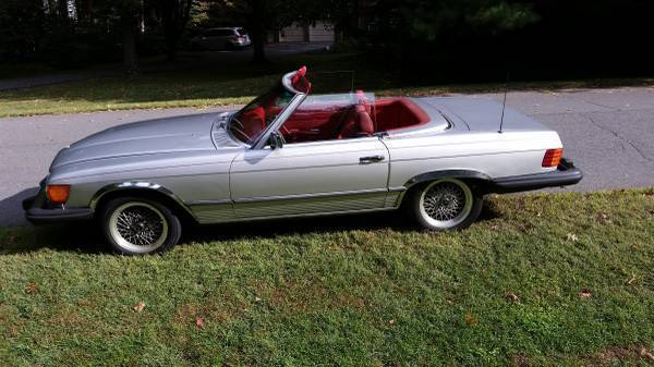 1977 Silver Mercedes-Benz SL-Class Convertible