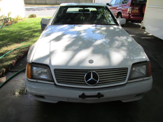 1991 White Mercedes-Benz SL-Class Convertible